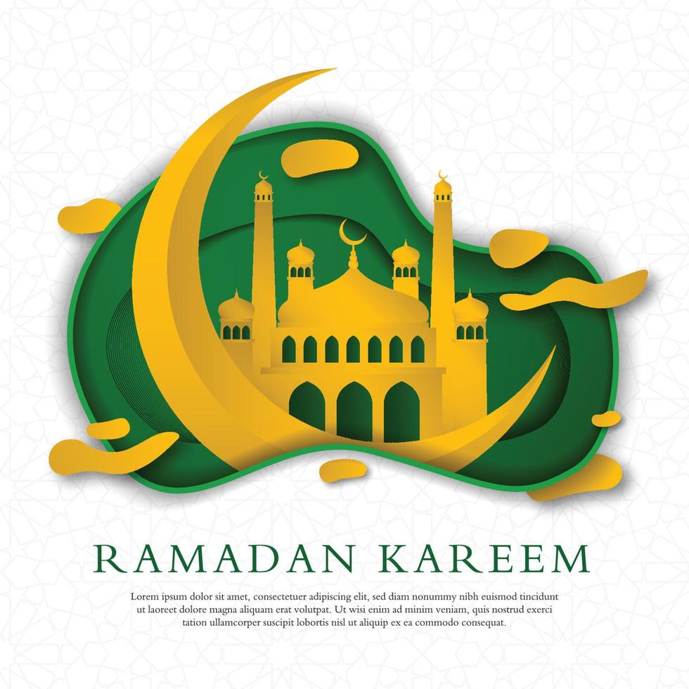 diseño de fondo islámico ramadan kareem con uso de estilo moderno y árabe para contenido de redes sociales y anuncios publicitarios vector