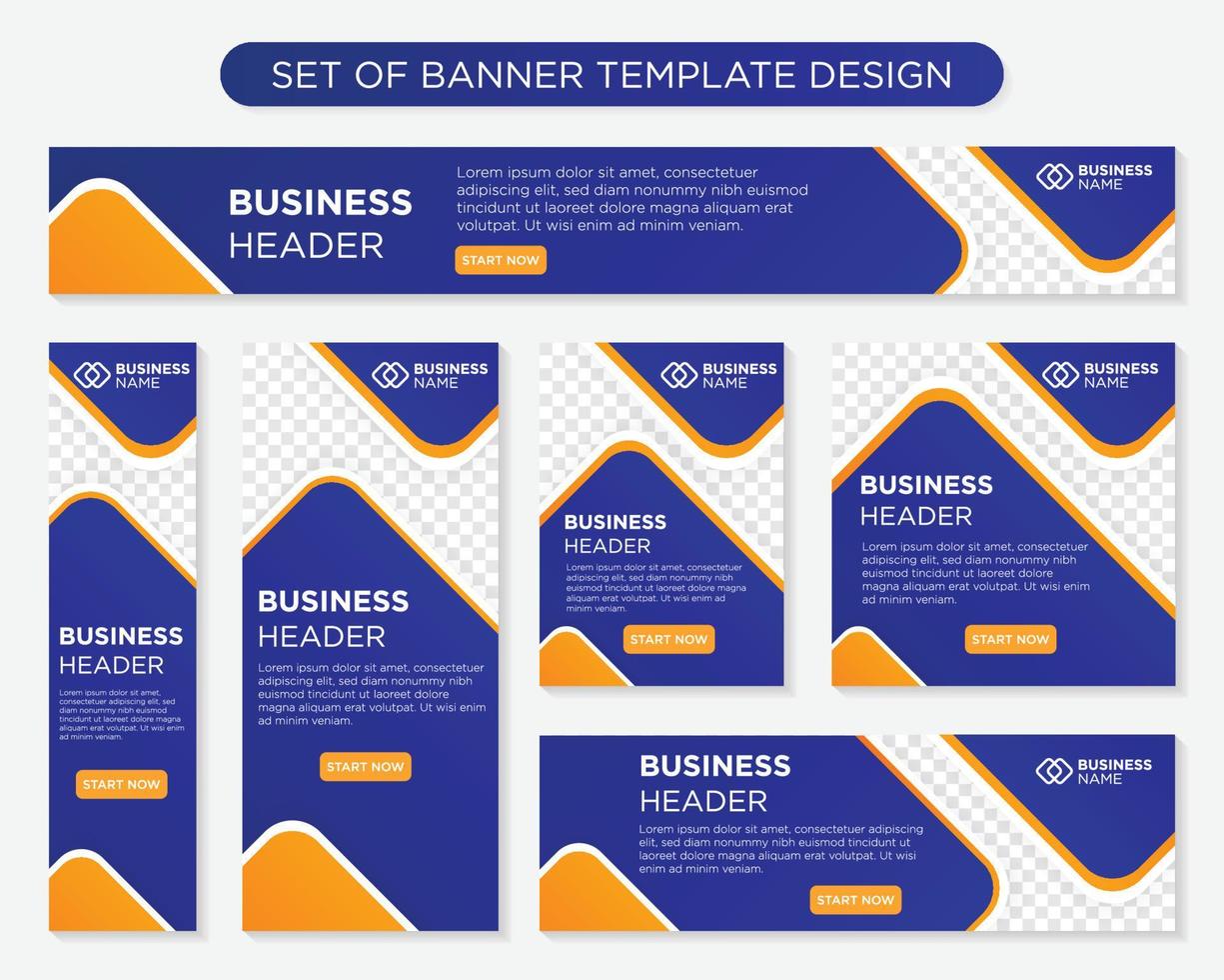 set of promotion kit banner template design with modern and minimalist concept user for web page, ads, annual report, banner, background, backdrop, flyer, brochure, card, poster, presentation lauyout vector