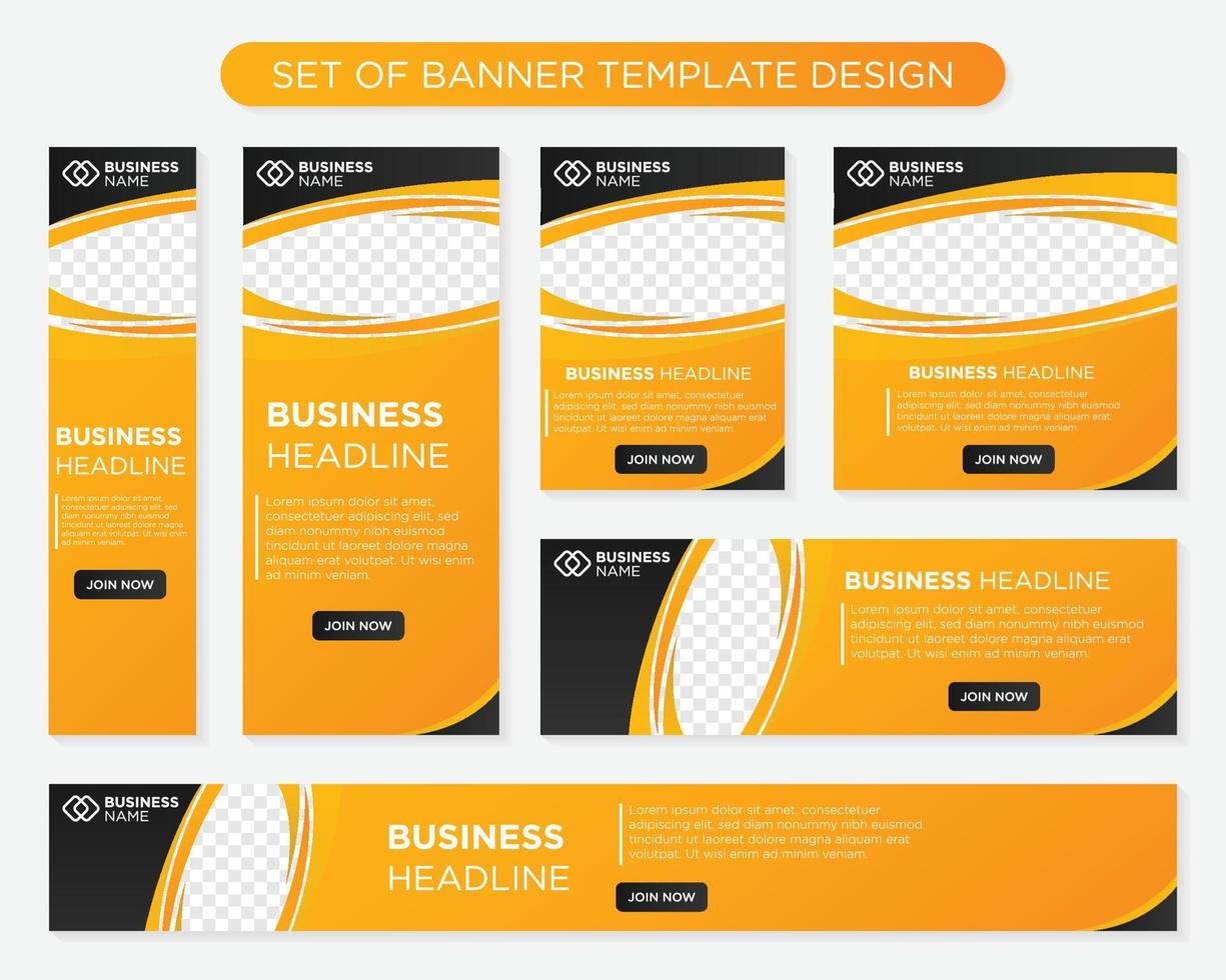 set of promotion kit banner template design with modern and minimalist concept user for web page, ads, annual report, banner, background, backdrop, flyer, brochure, card, poster, presentation lauyout vector