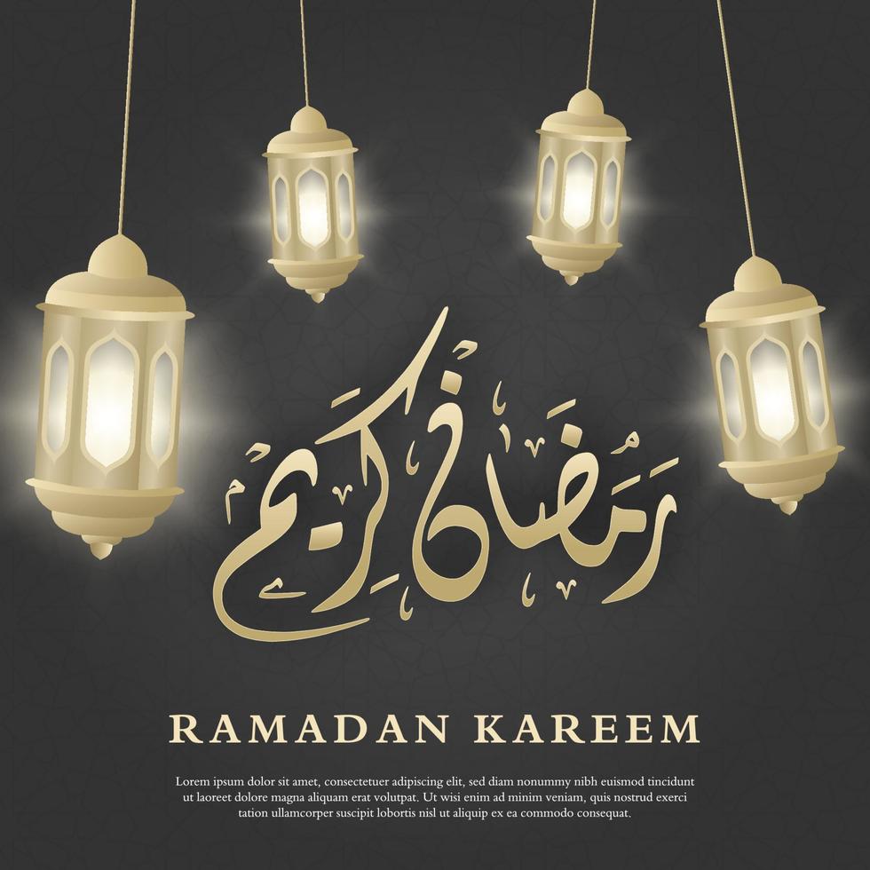 ramadan kareem islamic background with modern and arabic style use for social media ads content eid mubarak, eid fitr, ramadan mubarak, hajj, umrah, iftar party vector