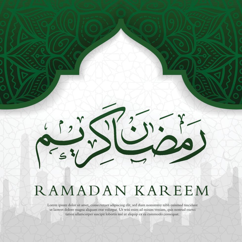 ramadan kareem islamic background design with modern and arabic style use for social media content and banner ads, eid mubarak, hari raya, eid fitr, eid adha, hajj, umrah vector