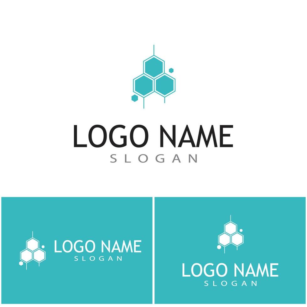 Molecule symbol logo template vector illustration design