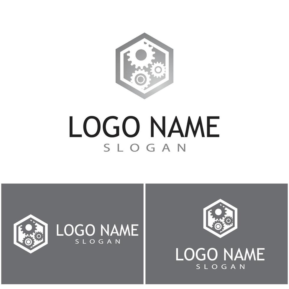 engranaje, logotipo, plantilla, vector, icono, ilustración, diseño vector