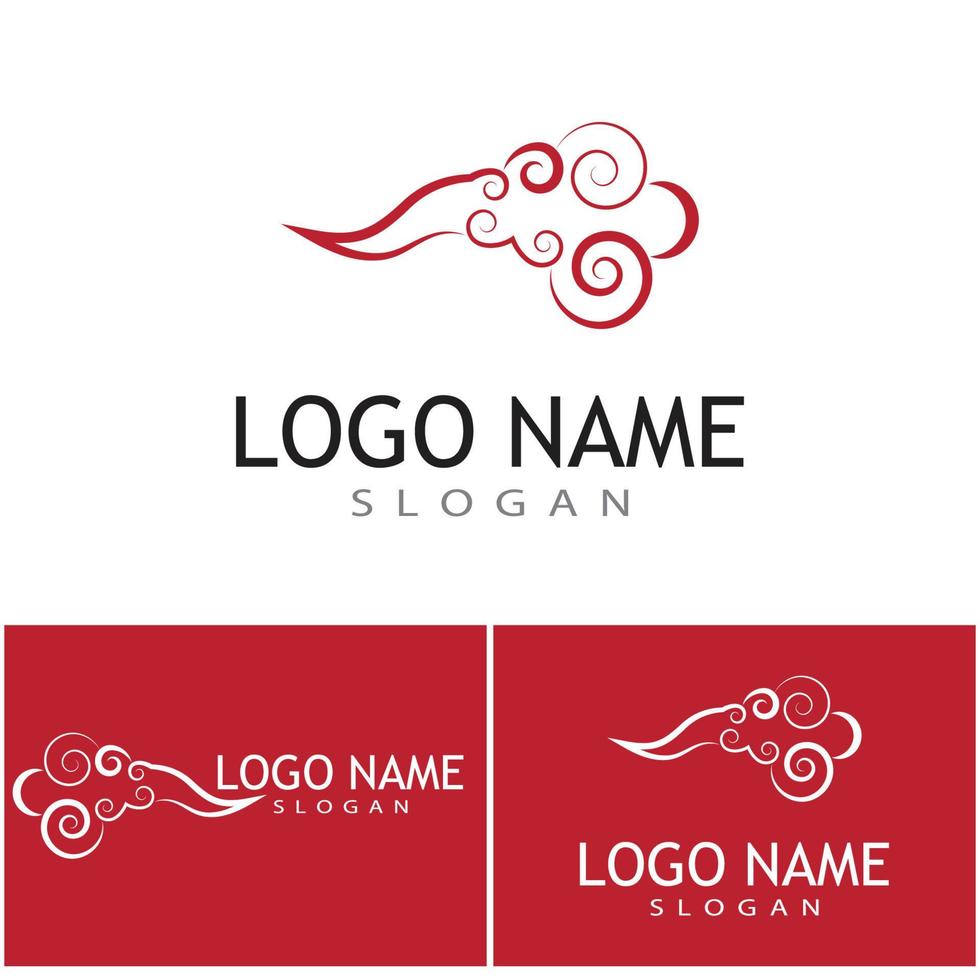 Chinese clouds Logo Template vector symbol design