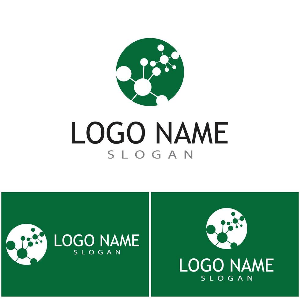 Molecule symbol logo template vector illustration design