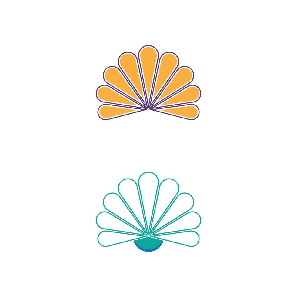 Shell logo illustration vector flat design