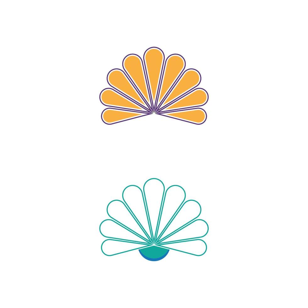 Shell logo illustration vector flat design