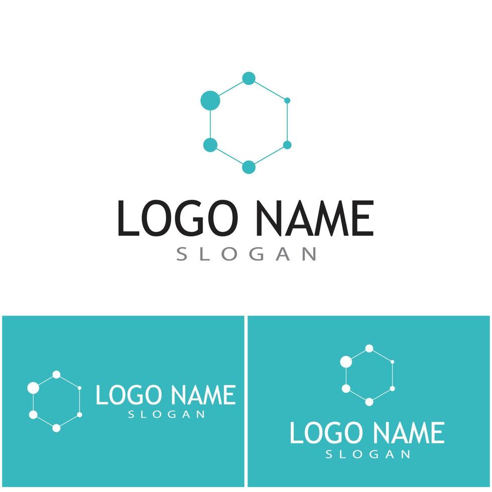 Molecule symbol logo template vector illustration design