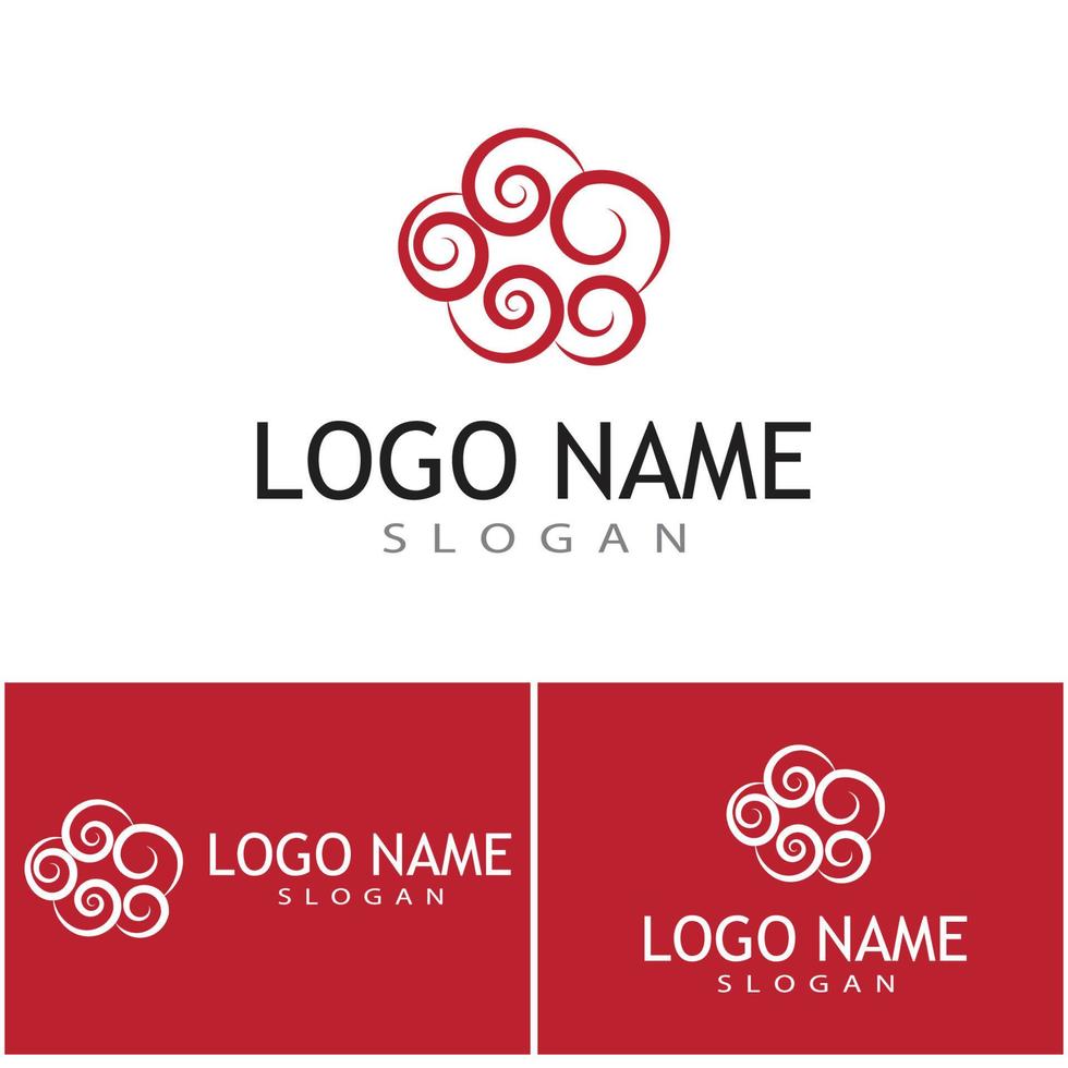 Chinese clouds Logo Template vector symbol design