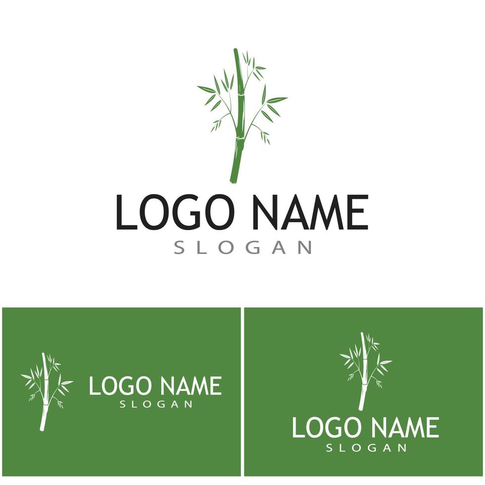 Bamboo Logo Template vector icon illustration design