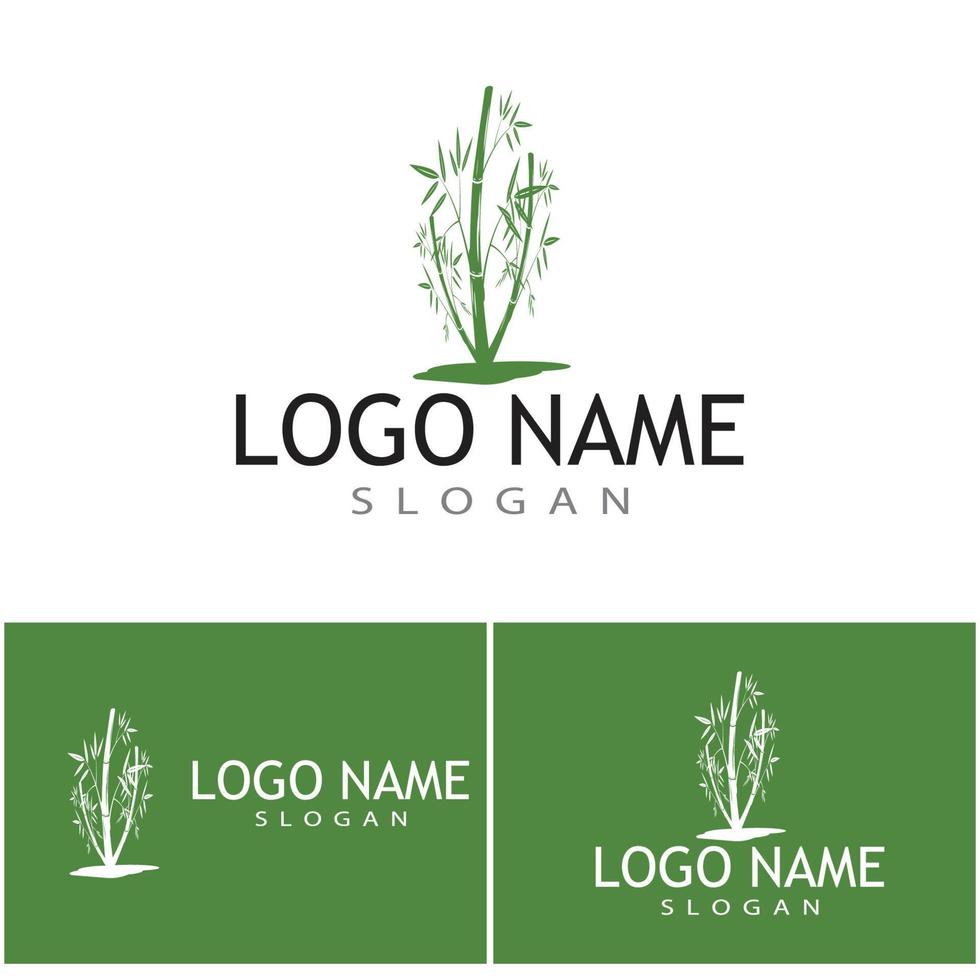 Bamboo Logo Template vector icon illustration design