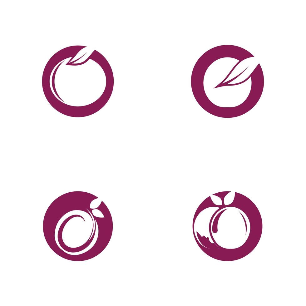 Plum logo vector icon design template