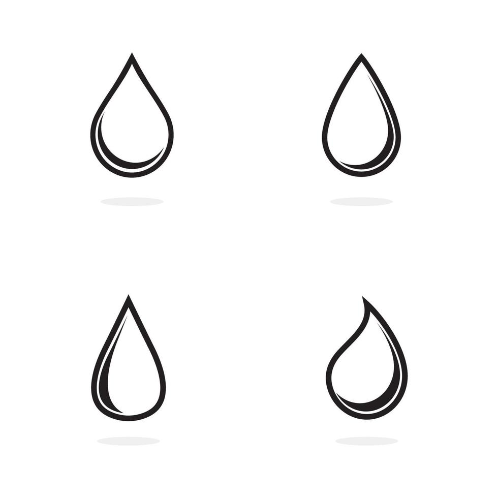 Set of Water drop Logo Template vector illustration