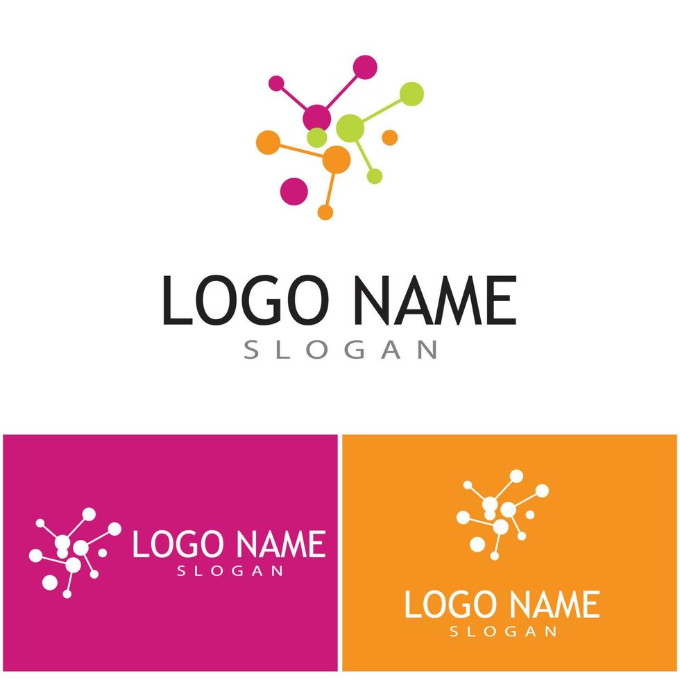 Molecule symbol logo template vector illustration design