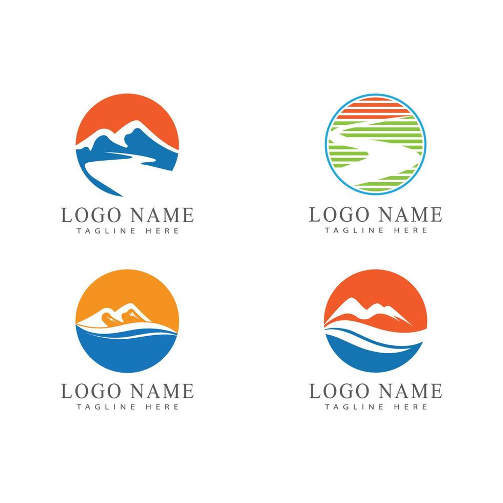 River vector icon illustration logo design