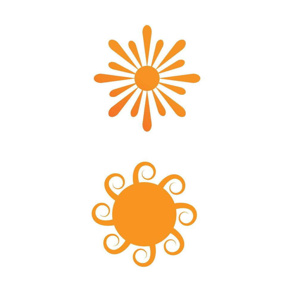 diseño de plantilla de logotipo de icono de ilustración de vector de sol