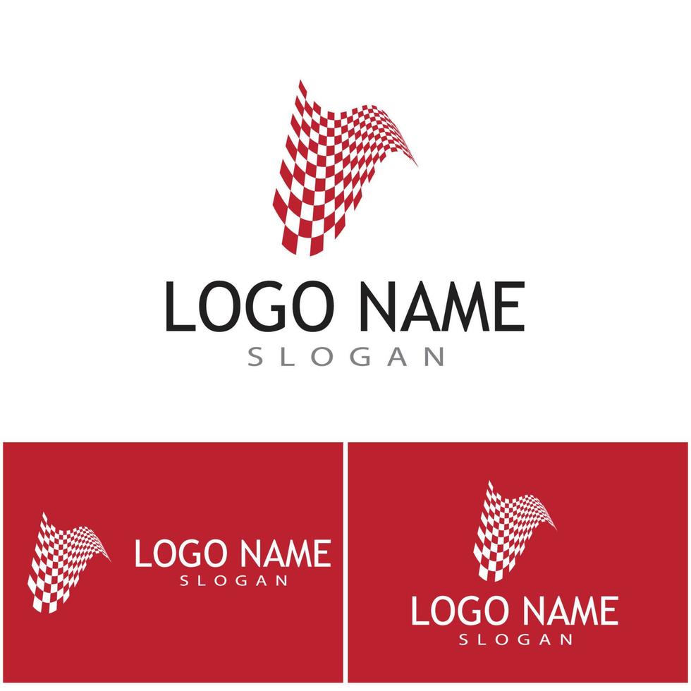 Race flag icon, simple design illustration vector