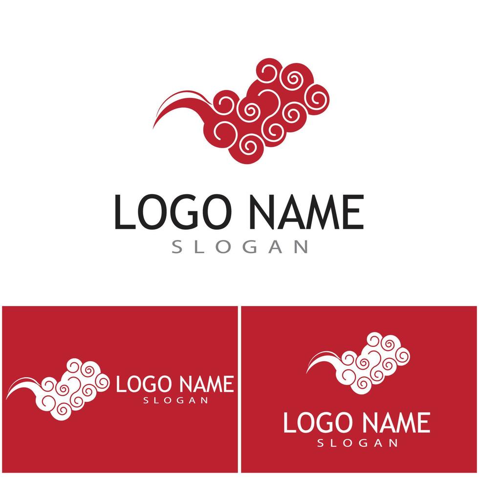 Chinese clouds Logo Template vector symbol design