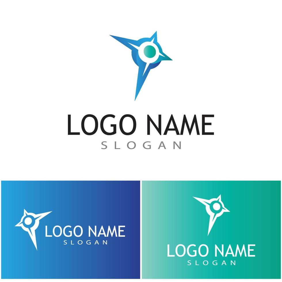Compass icon Vector Illustration design Logo template