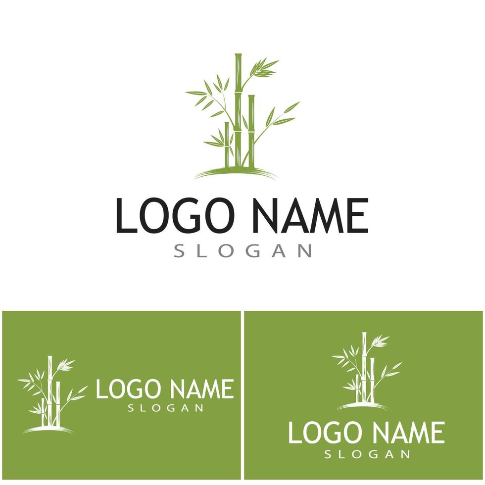 Bamboo Logo Template vector icon illustration design