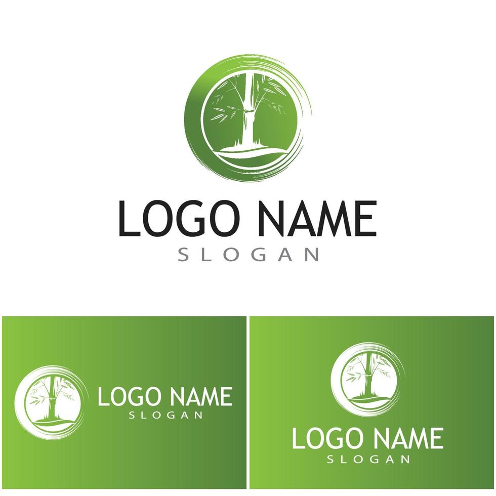 Bamboo Logo Template vector icon illustration design