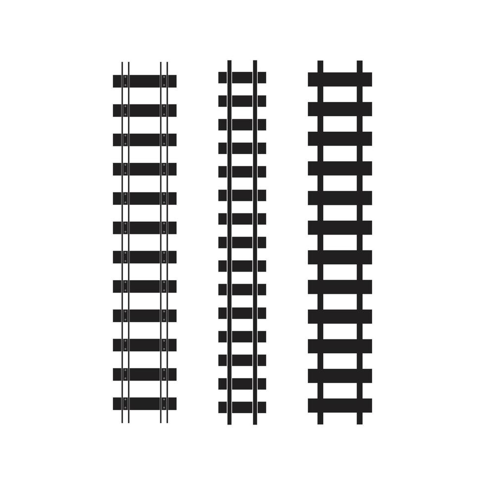 plantilla de diseño de icono de vector de vías de tren