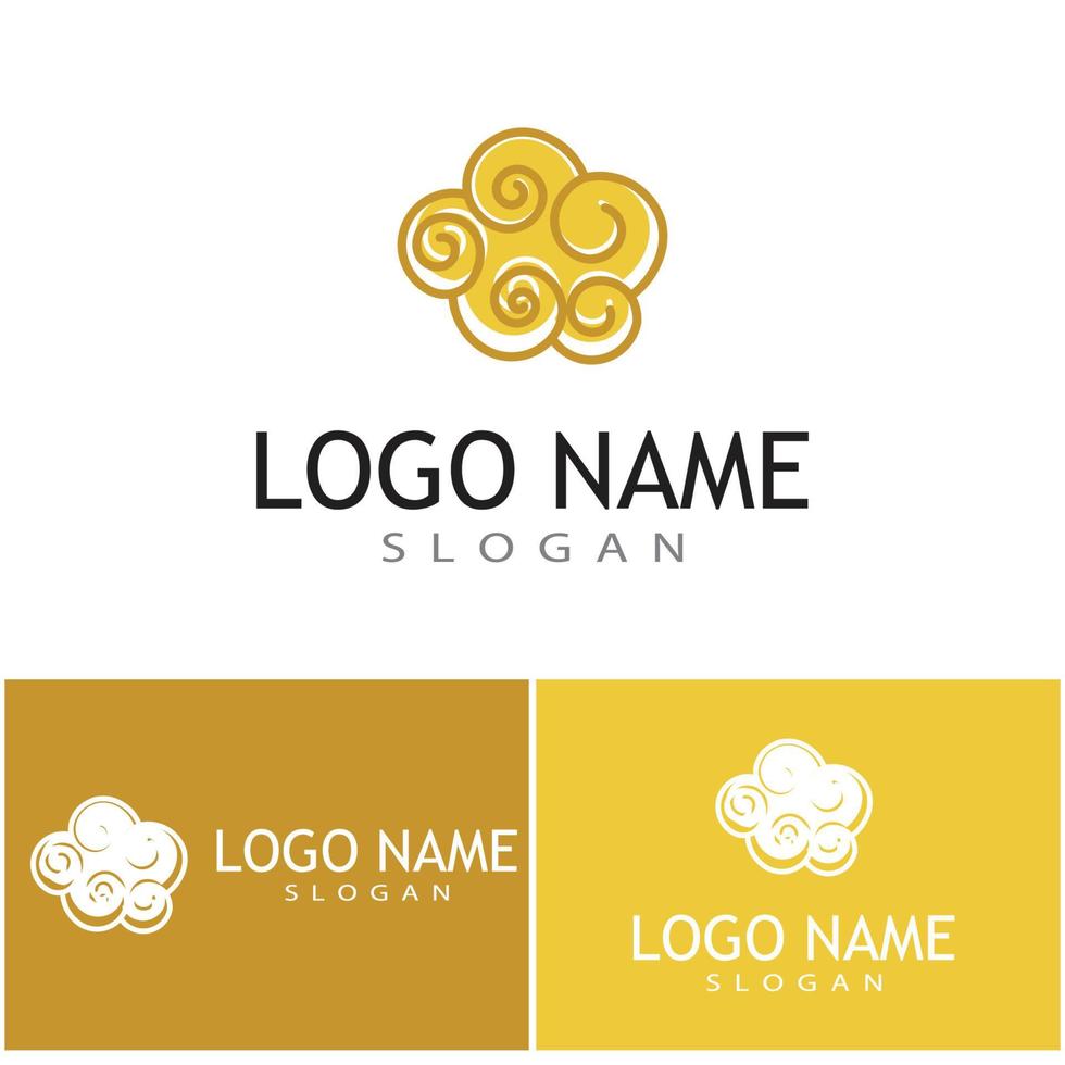 Chinese clouds Logo Template vector symbol design