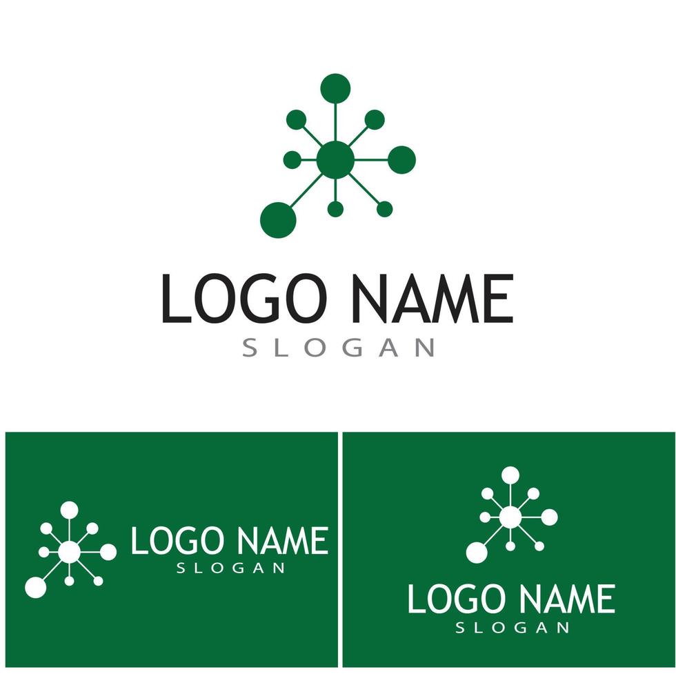 Molecule symbol logo template vector illustration design