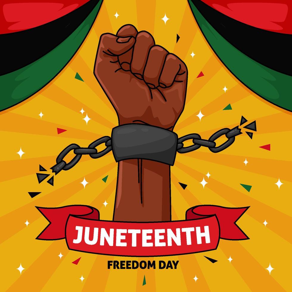 concepto del día de la libertad del 19 de junio vector