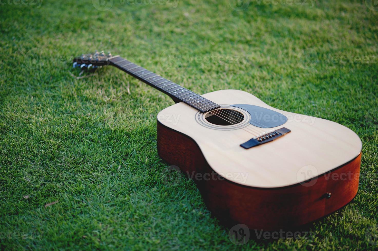 Guitar instrument Of professional guitarists Musical instrument concept For entertainment photo