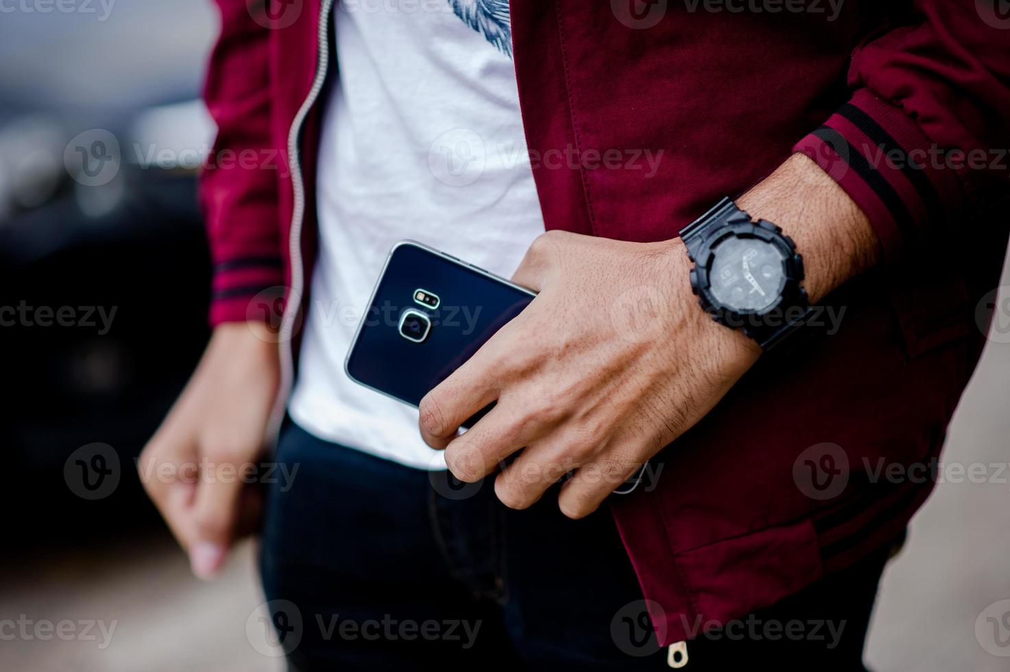 manos y relojes de caballeros como llevar un reloj de pulsera y puntualidad foto