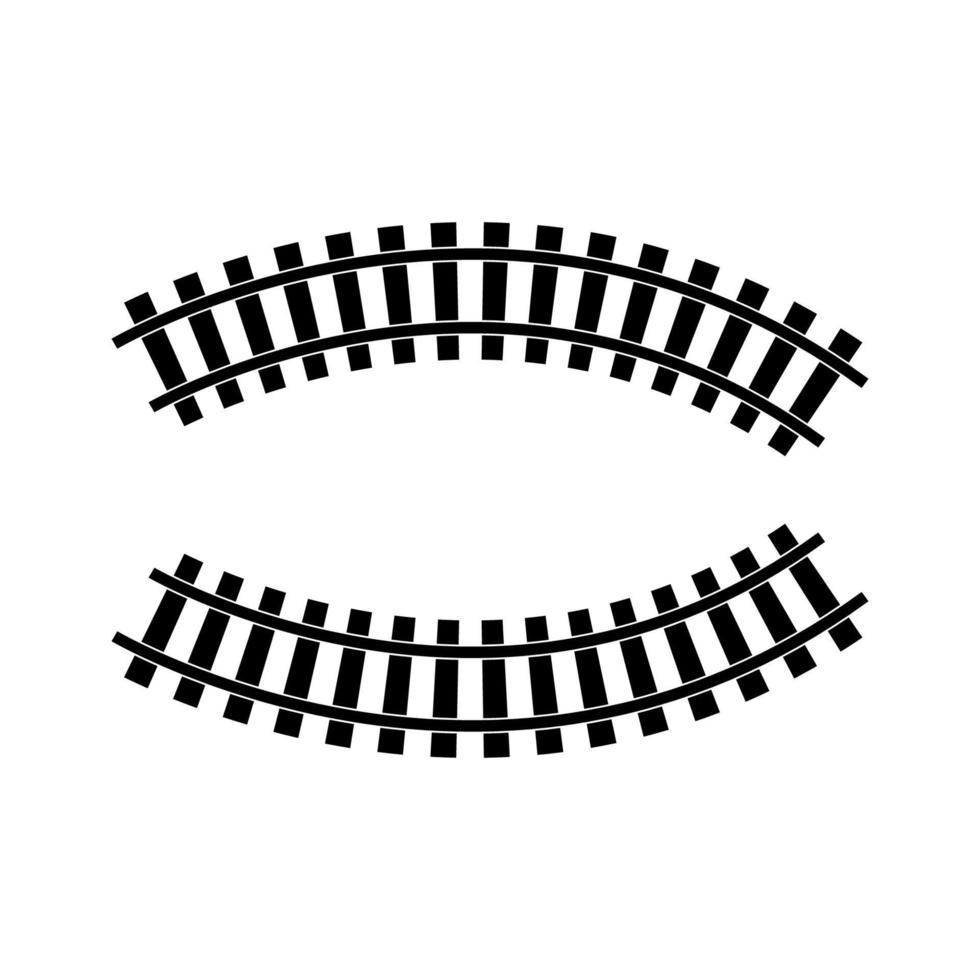 Train tracks vector icon design template