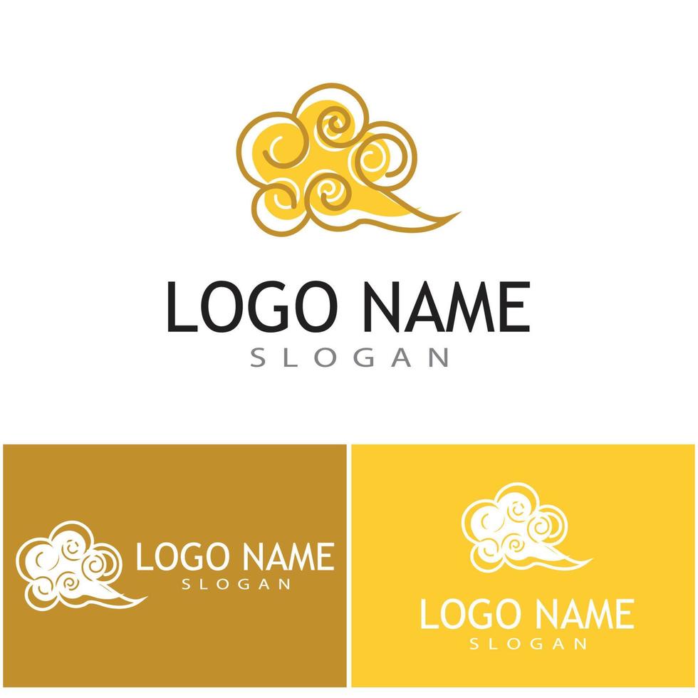 Chinese clouds Logo Template vector symbol design