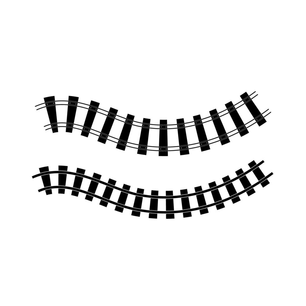 Train tracks vector icon design template