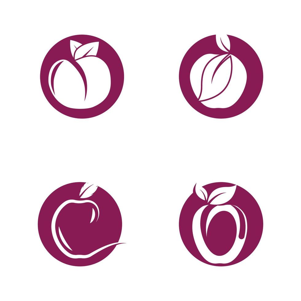 Plum logo vector icon design template