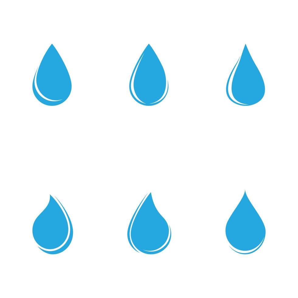 Set of Water drop Logo Template vector illustration