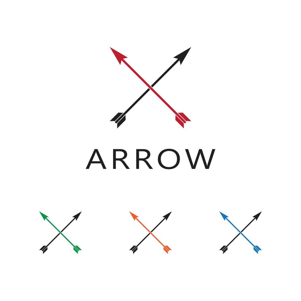 Set of Arrow archery icon vector illustration Logo Template