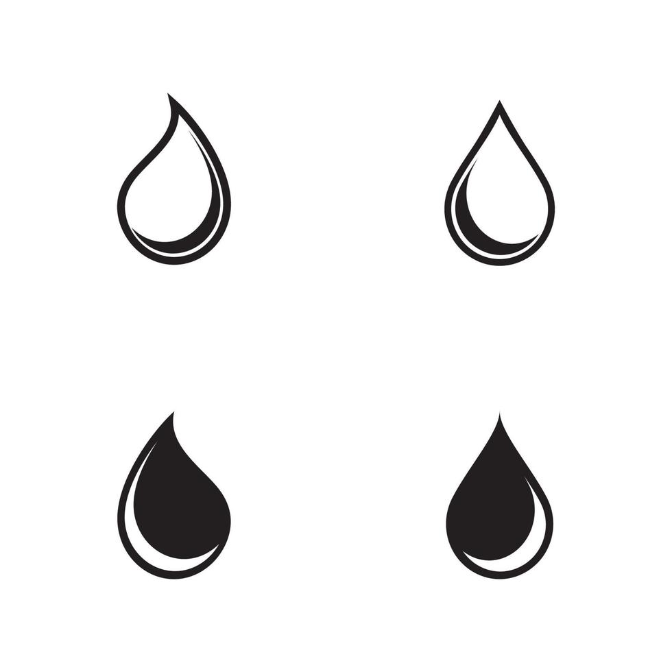 Set of Water drop Logo Template vector illustration