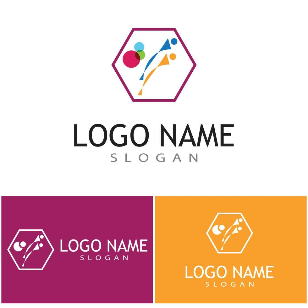 Molecule symbol logo template vector illustration design
