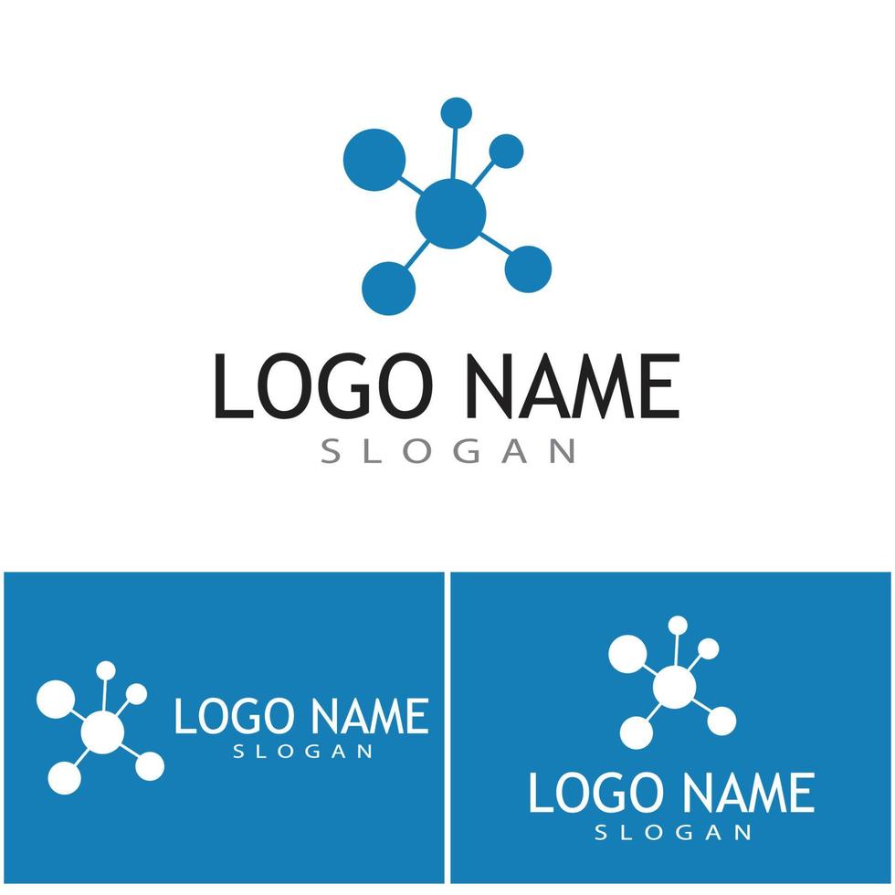 Molecule symbol logo template vector illustration design