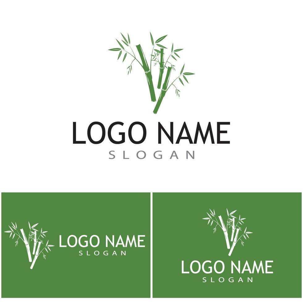 Bamboo Logo Template vector icon illustration design