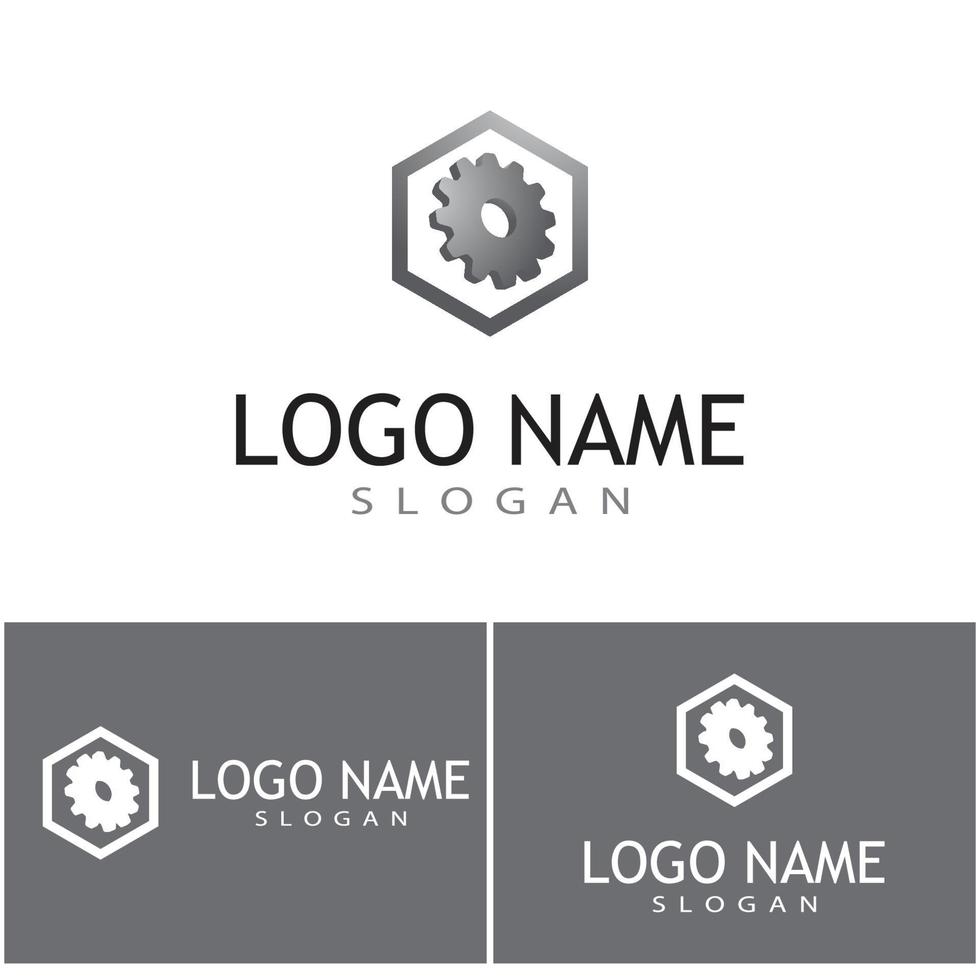 engranaje, logotipo, plantilla, vector, icono, ilustración, diseño vector