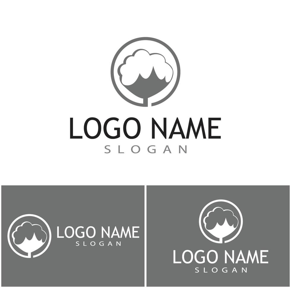 Cotton Logo Template vector symbol nature