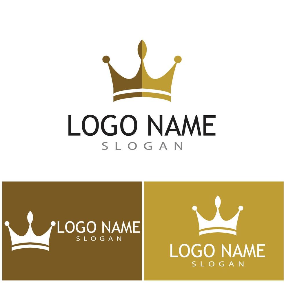 Crown Logo Template vector icon illustration design