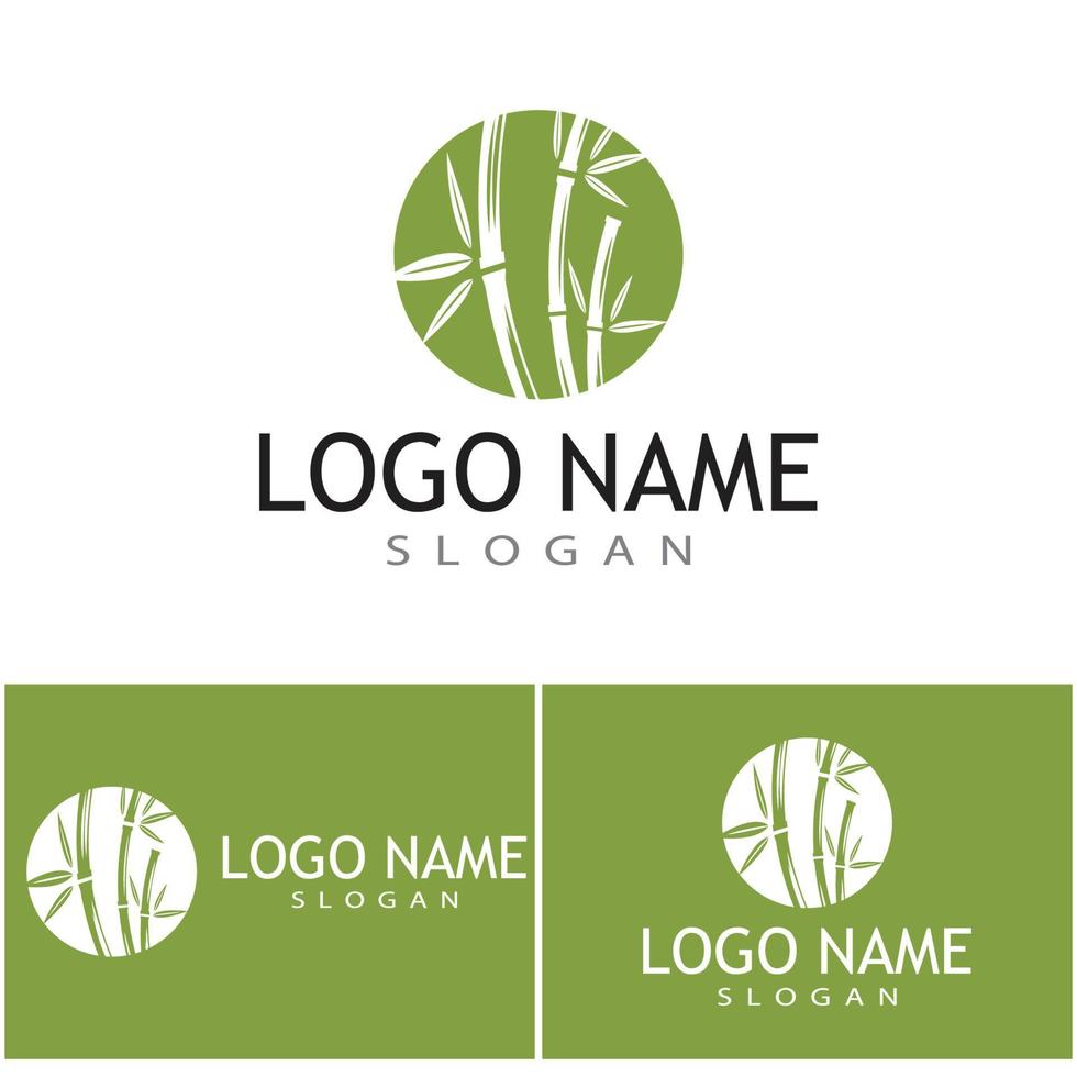 Bamboo Logo Template vector icon illustration design