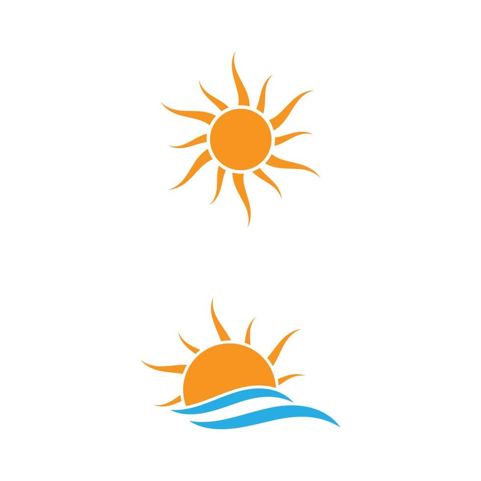 diseño de plantilla de logotipo de icono de ilustración de vector de sol