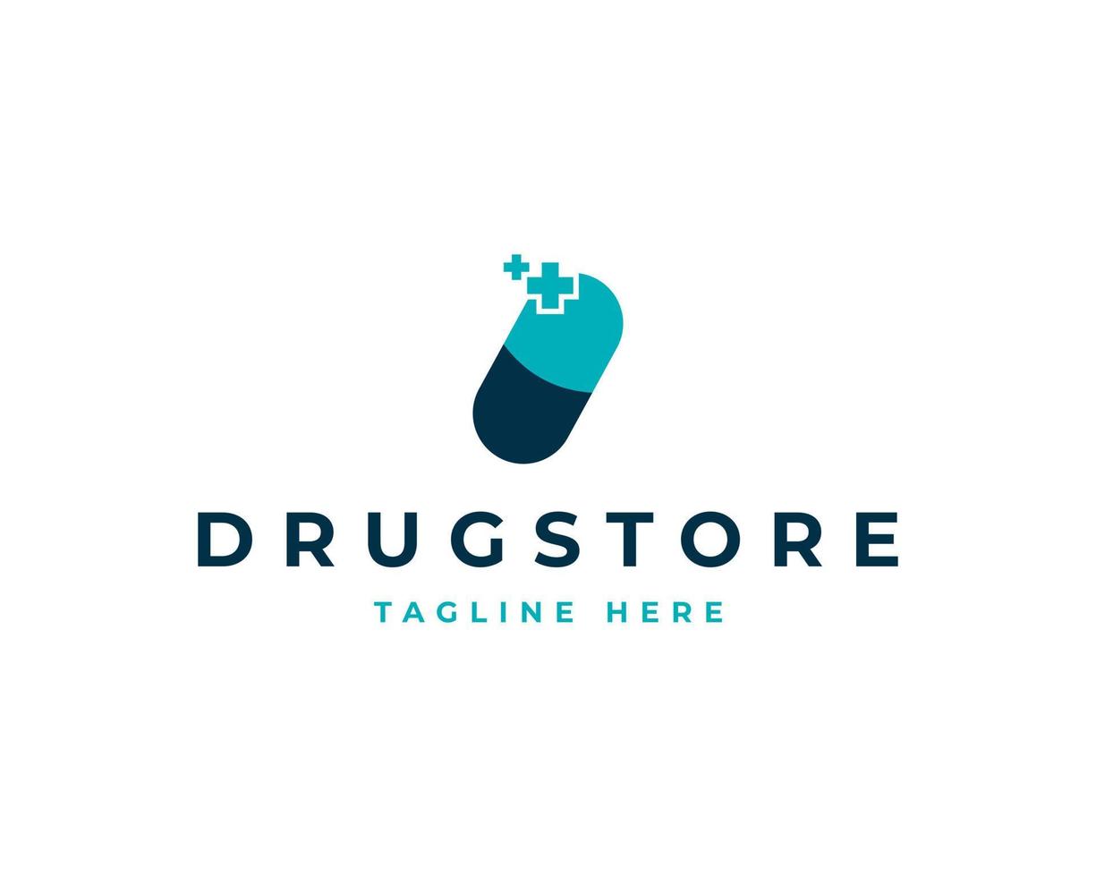 Drugstore Delivery Fast Capsule Logo Vector Design Inspiration