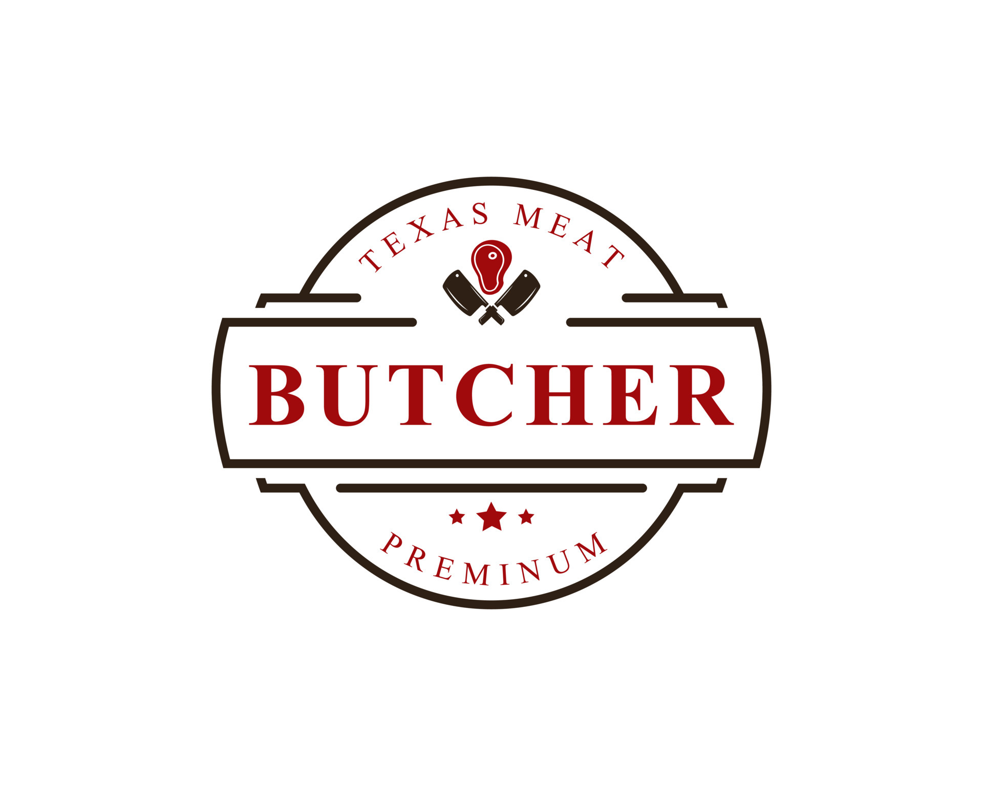 Vintage Retro Badge Butcher Shop for Logotype Vector Logo Design ...