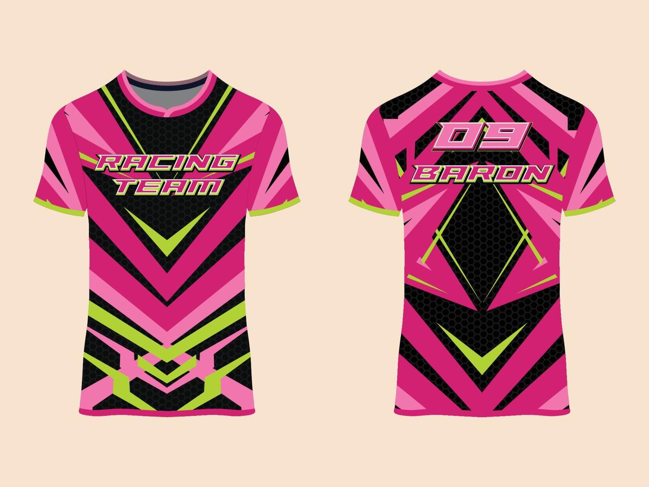 wear sport design, racing jersey for club uniform vector