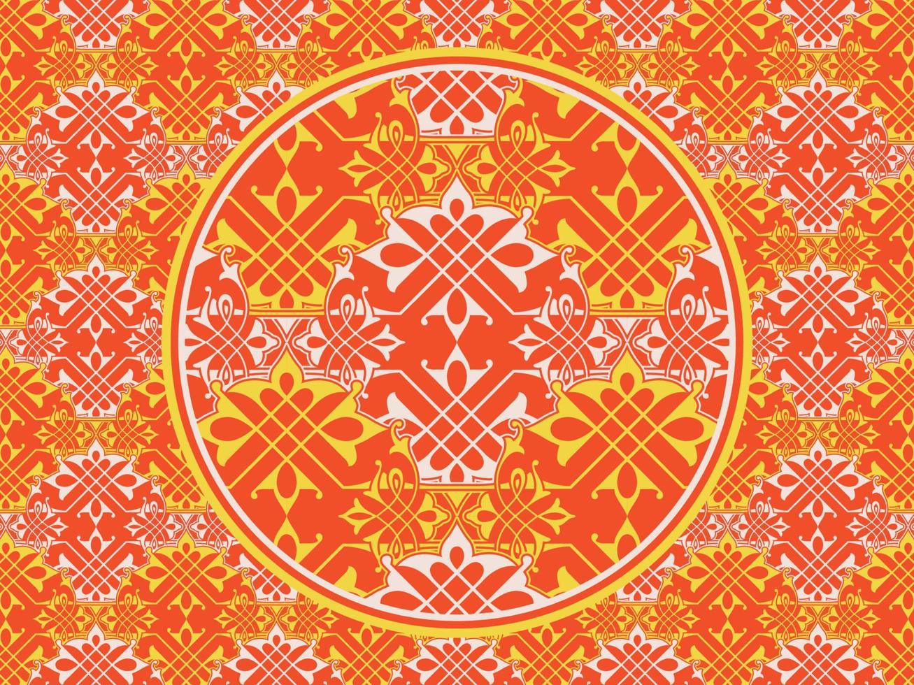 Seamless pattern with ethnic  ornamental vector